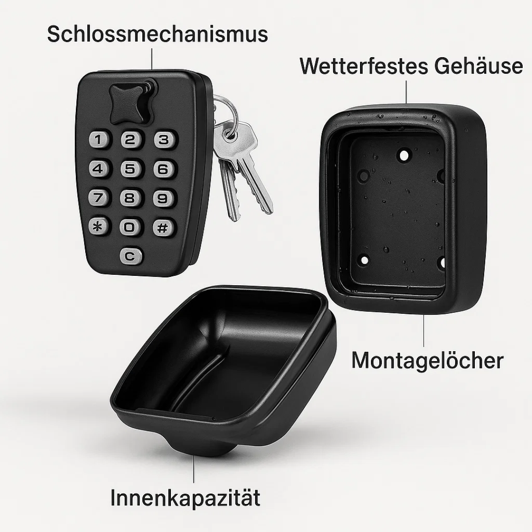 KeyGuard Outdoor Safe – Weatherproof Wall-Mounted Key Box