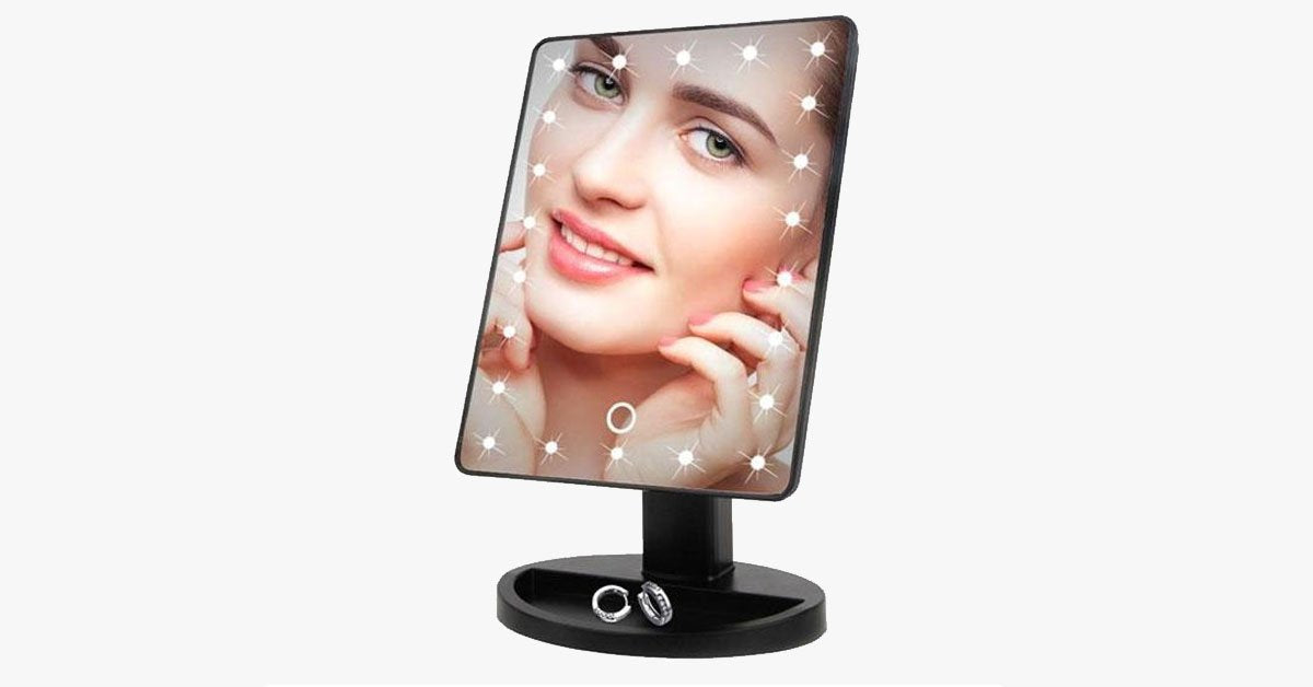 LED Sensor Makeup Mirror with 180-Degree Swivel Function - Use it your way