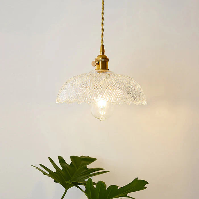 OpulentGlow Pendant – Elegant Glass Hanging Lamp