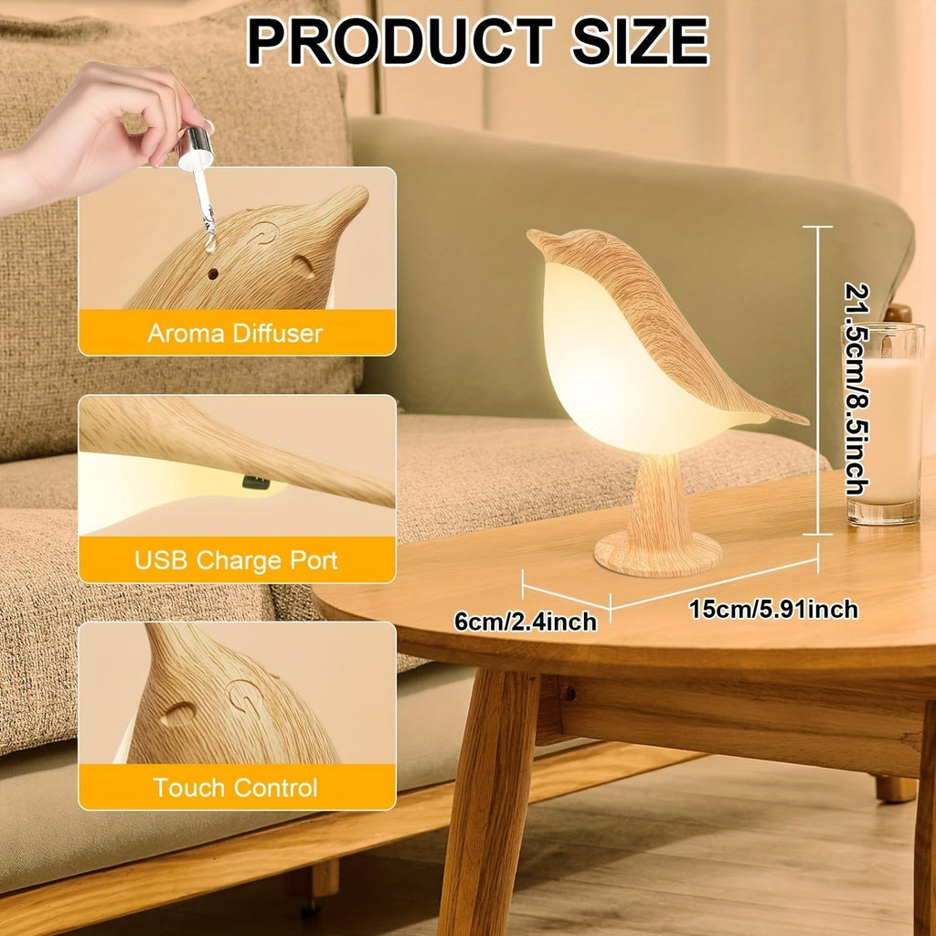 BrightNest - USB LED Bird Table Lamp with Touch