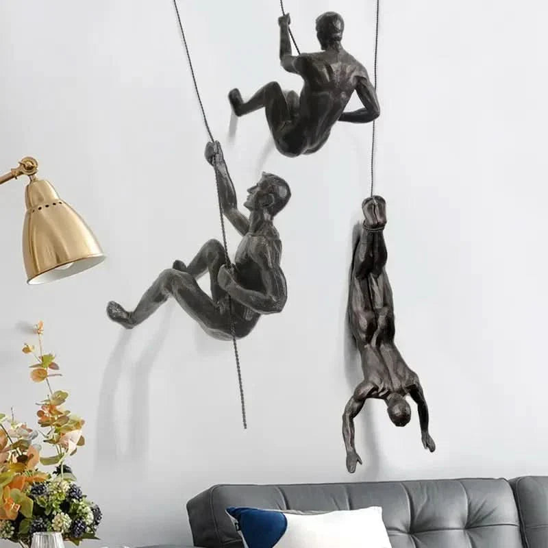 Climbing Man Wall Art Set of 3