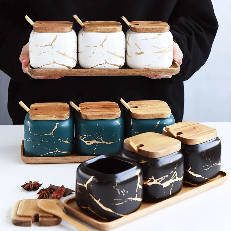 Stylish spice storage with an artistic touch