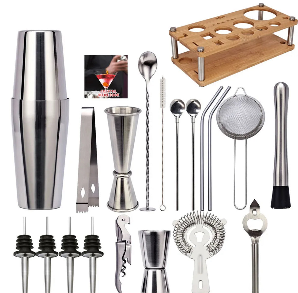23-Piece Professional Bartender Set - ShakerPro