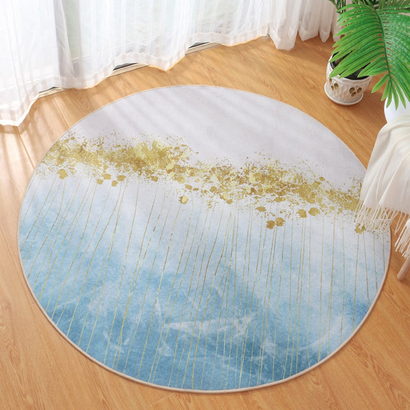 Cute Bedroom Rug Multicolored Cartoon Printed Carpet Synthetic Non-Slip Back Washable Indoor Rug