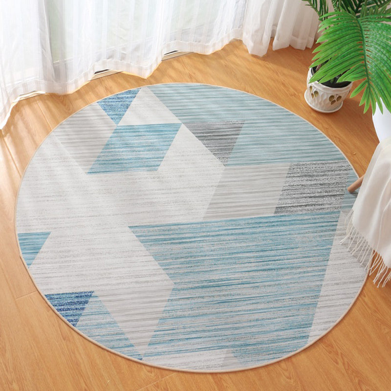 Cute Bedroom Rug Multicolored Cartoon Printed Carpet Synthetic Non-Slip Back Washable Indoor Rug