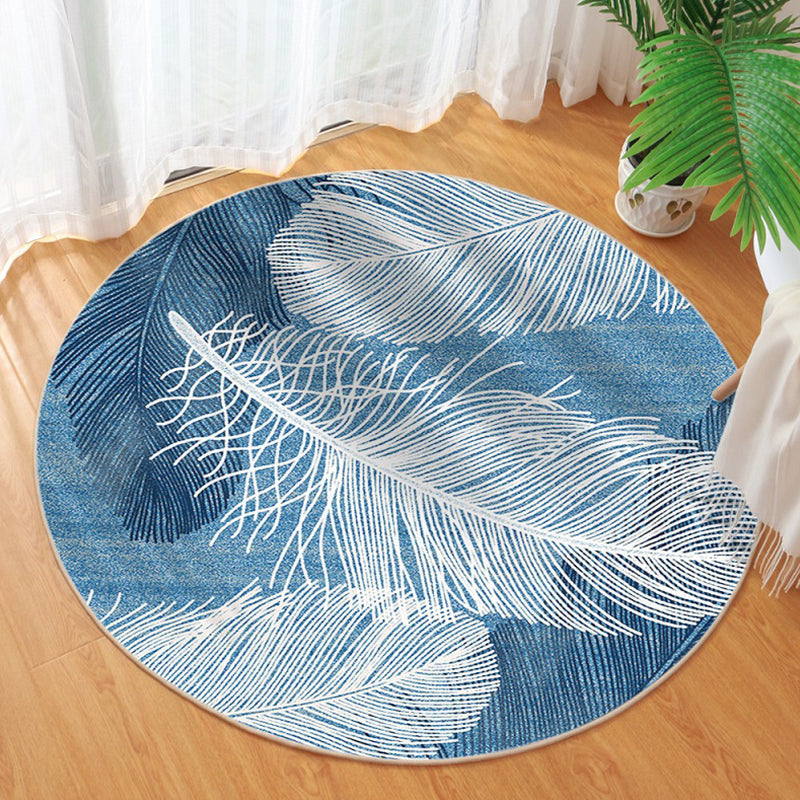 Cute Bedroom Rug Multicolored Cartoon Printed Carpet Synthetic Non-Slip Back Washable Indoor Rug