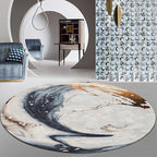 Modern Decorative Rug Multicolored Abstract Patterned Rug Non-Slip Back Pet-Friendly Rug