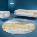 Modern Decorative Rug Multicolored Abstract Patterned Rug Non-Slip Back Pet-Friendly Rug