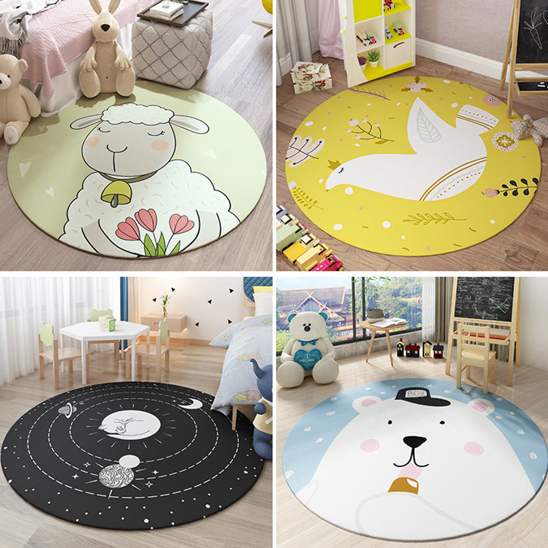 Beautiful Children's Room Carpet Colorful Cartoon Printed Indoor Carpet Polypropylene Pet-Friendly Machine Washable Carpet