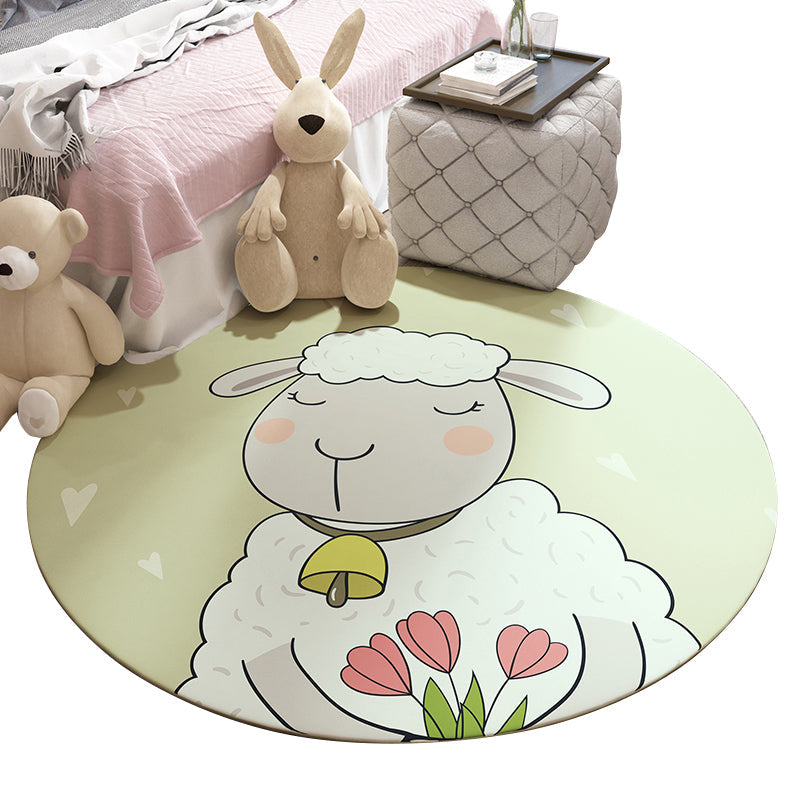 Beautiful Children's Room Carpet Colorful Cartoon Printed Indoor Carpet Polypropylene Pet-Friendly Machine Washable Carpet