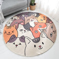 Relaxing Kids Room Carpet Multi Color Cartoon Print Indoor Carpet Lamb Wool Non-Slip Underlay Pet-Friendly Area Rug
