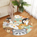 Beautiful children's room carpet Multicolored cartoon pattern Indoor carpet PVC stain-resistant machine washable carpet
