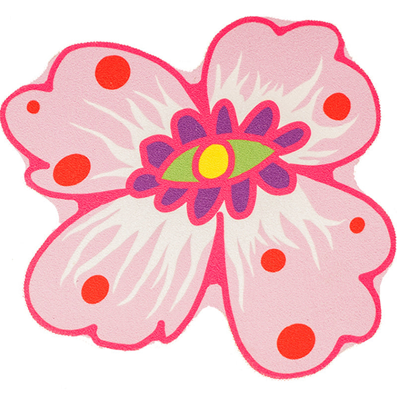 Novelty Shape Plant Rug Multi Colored Decorative Rug Polypropylene Anti-slip Back Stain-resistant Rug for Room
