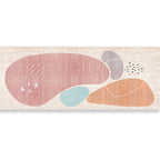 Western Bedroom Carpet Multicolored Color Block Indoor Carpet Polyester Non-Slip Underlay Machine Washable Rug