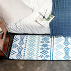 Moroccan Bedroom Rug Multicolor Tribal Print Area Rug Polypropylene Non-Slip Washable Easy Care Rug