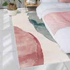 Scandinavian Color Palette Rug Multicolor Polypropylene Indoor Rug Non-Slip Back Pet-Friendly Area Rug for Bedroom