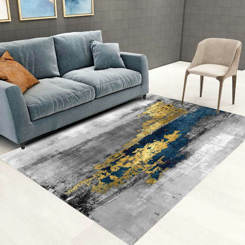 Modern Living Rug Decorative Rug Multicolor Print Rug Synthetic Stain Resistant Machine Washable Non-Slip Backing Rug