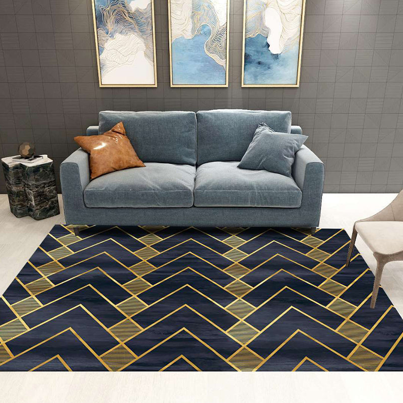 Modern Living Rug Decorative Rug Multicolor Print Rug Synthetic Stain Resistant Machine Washable Non-Slip Backing Rug