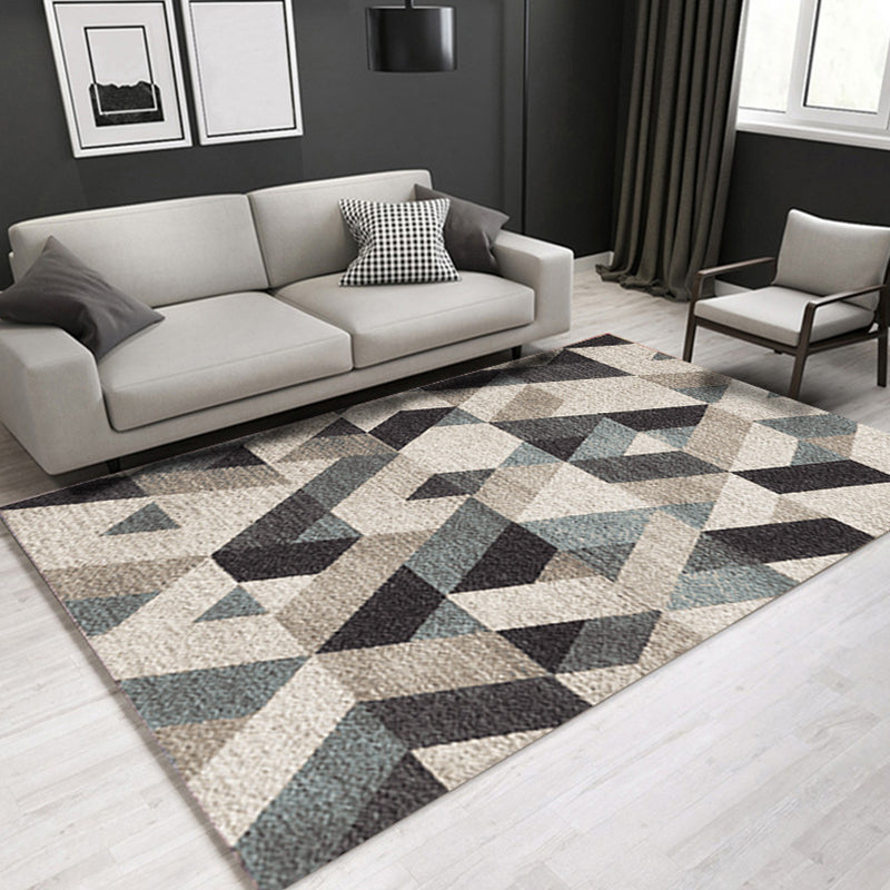 Glam Modern Rug Multicolored 3D Plant Pattern Rug Pet Friendly Non-Slip Machine Washable Rug for the Living Room