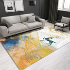 Glam Modern Rug Multicolored 3D Plant Pattern Rug Pet Friendly Non-Slip Machine Washable Rug for the Living Room