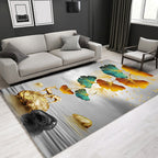 Glam Modern Rug Multicolored 3D Plant Pattern Rug Pet Friendly Non-Slip Machine Washable Rug for the Living Room