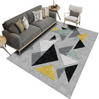 Chic Multicolor Modern Rug Polyester Geometric Color Block Rug Non-Slip Machine Washable Stain Resistant Rug for Living Room