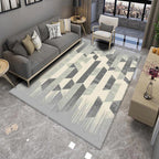 Chic Multicolor Modern Rug Polyester Geometric Color Block Rug Non-Slip Machine Washable Stain Resistant Rug for Living Room