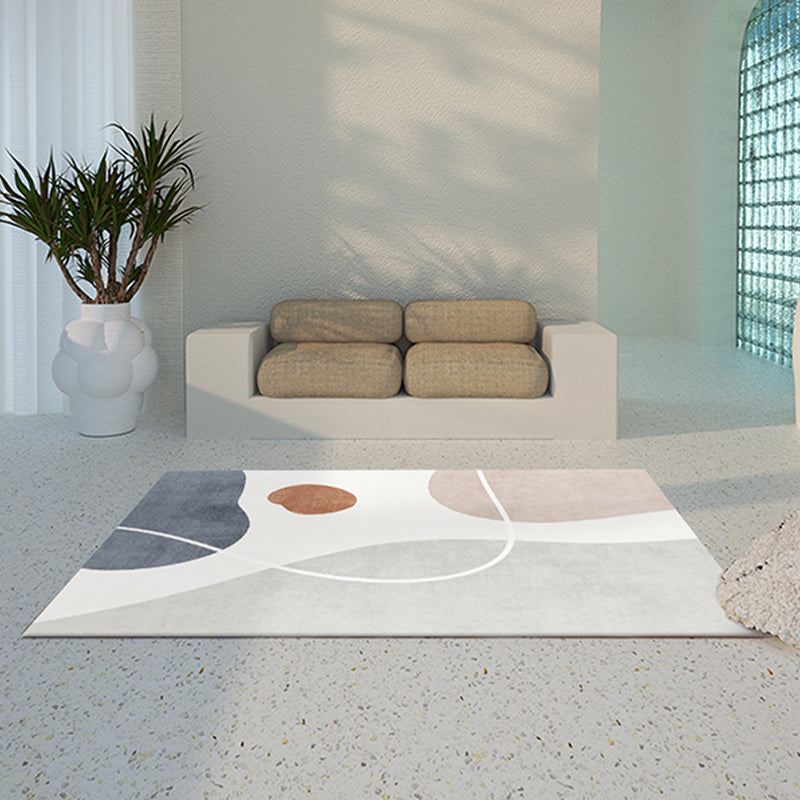 New geometric print carpet multicolored cotton blend carpet easy care pet-friendly indoor carpet for rooms