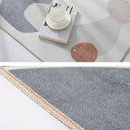 New geometric print carpet multicolored cotton blend carpet easy care pet-friendly indoor carpet for rooms