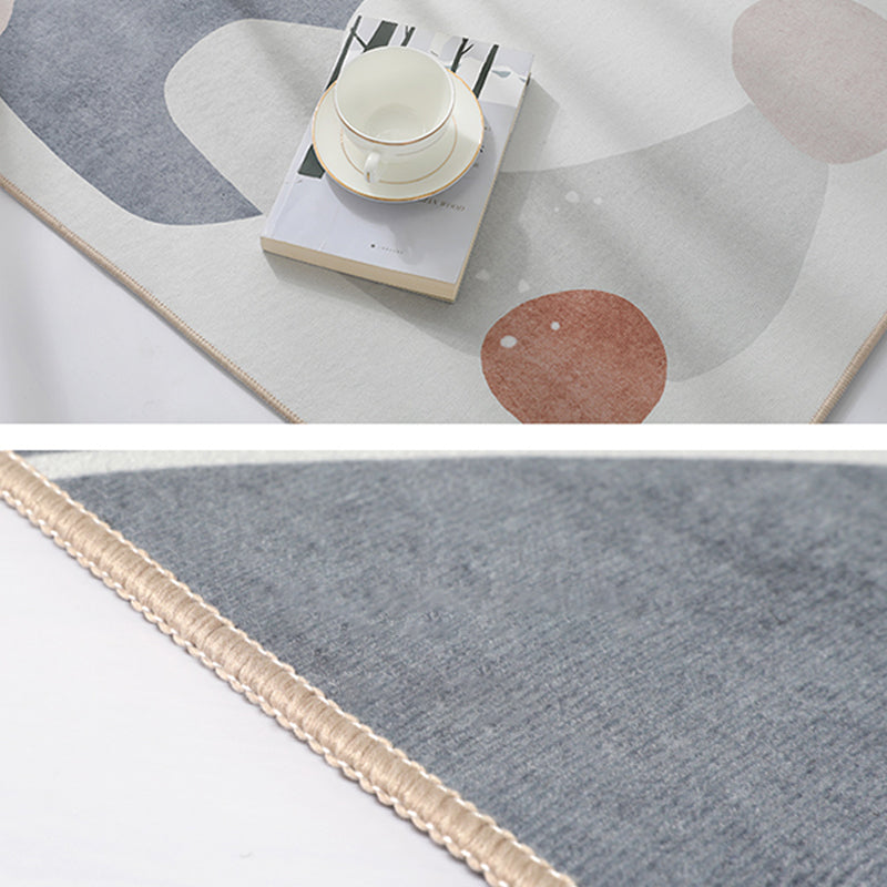 New geometric print carpet multicolored cotton blend carpet easy care pet-friendly indoor carpet for rooms