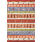 Natural Living Room Carpet Multicolor Geo Pattern Indoor Carpet Polypropylene Non-Slip Machine Washable Area Rug