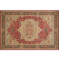 Natural Living Room Carpet Multicolor Geo Pattern Indoor Carpet Polypropylene Non-Slip Machine Washable Area Rug