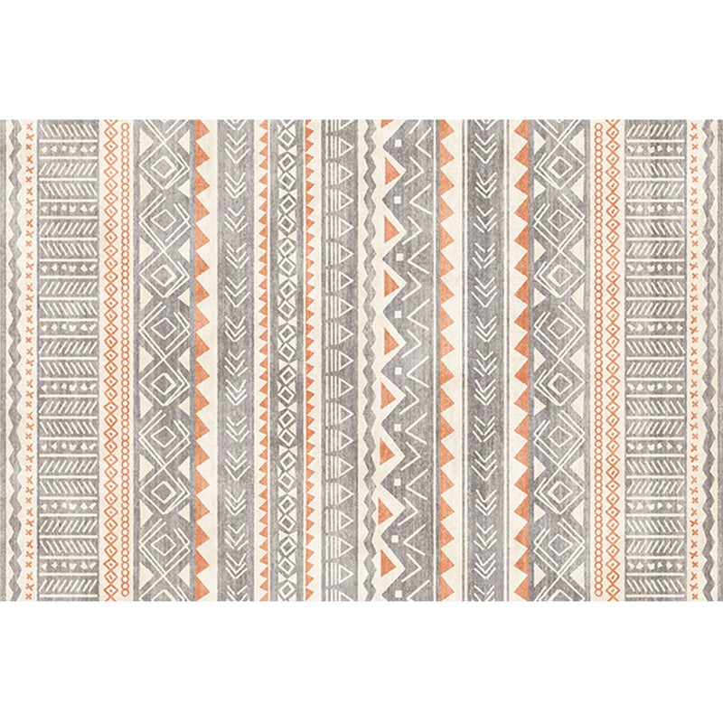 Natural Living Room Rug Multicolor Geo Printed Piece Rug Synthetic Non-Slip Back Pet Friendly Indoor Rug
