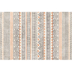 Natural Living Room Rug Multicolor Geo Printed Piece Rug Synthetic Non-Slip Back Pet Friendly Indoor Rug