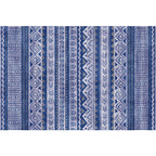 Natural Living Room Rug Multicolor Geo Printed Piece Rug Synthetic Non-Slip Back Pet Friendly Indoor Rug