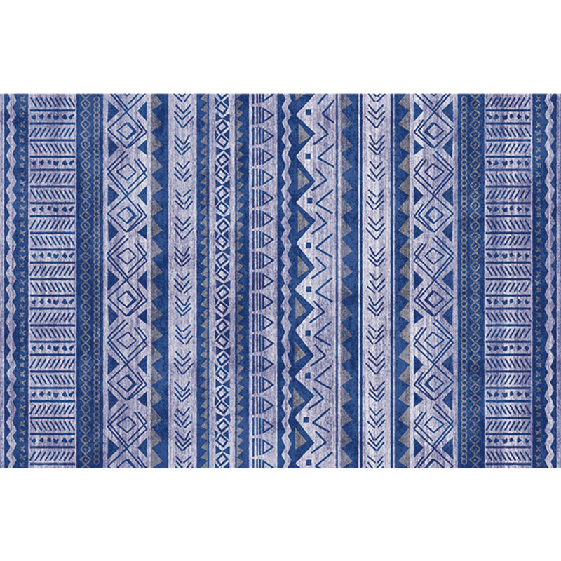 Natural Living Room Rug Multicolor Geo Printed Piece Rug Synthetic Non-Slip Back Pet Friendly Indoor Rug