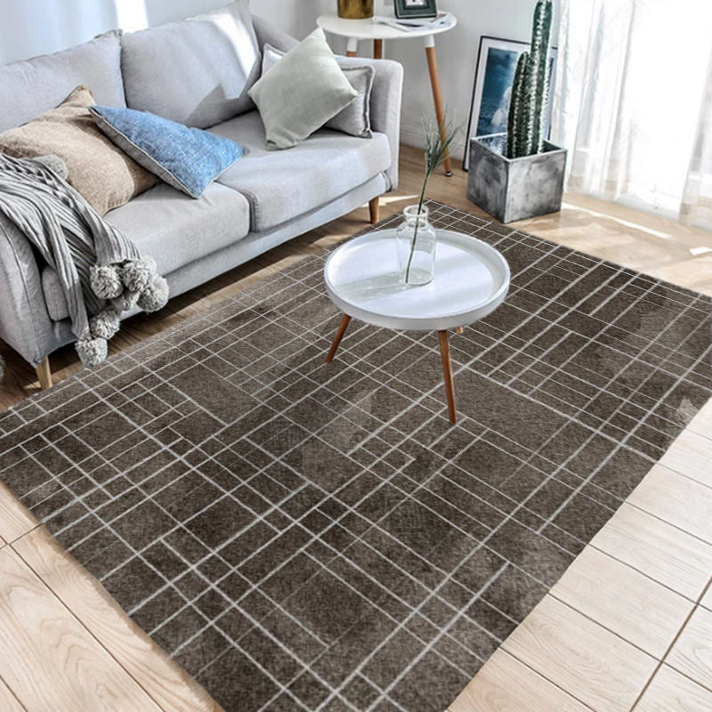 Southwest Geo Pattern Rug Multicolored Polyester Area Rug Easy Care Pet Friendly Washable Area Rug for Rooms