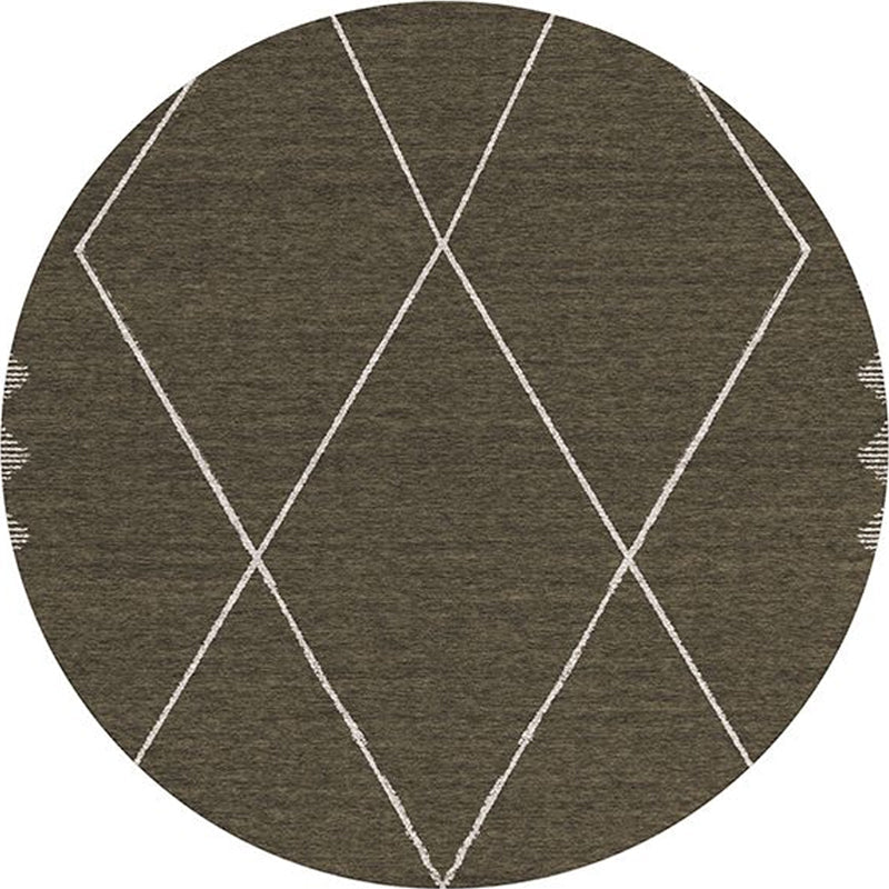 Southwest Bedroom Rug Multicolored Geometric Pattern Indoor Rug Polyester Non-Slip Back Pet-Friendly Area Rug