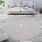 Southwest Bedroom Rug Multicolored Geometric Pattern Indoor Rug Polyester Non-Slip Back Pet-Friendly Area Rug