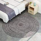 Southwest Bedroom Rug Multicolored Geometric Pattern Indoor Rug Polyester Non-Slip Back Pet-Friendly Area Rug