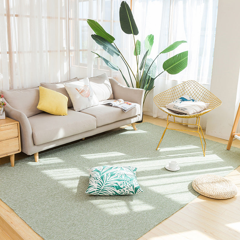 Land bedroom carpet multicolored solid color carpet cotton pet friendly easy to maintain indoor carpet with tassels