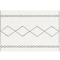 Bohemian Living Room Rug Multicolor Geometric Pattern Rug Polyester Non-Slip Mat Pet-Friendly Indoor Rug
