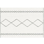 Bohemian Living Room Rug Multicolor Geometric Pattern Rug Polyester Non-Slip Mat Pet-Friendly Indoor Rug