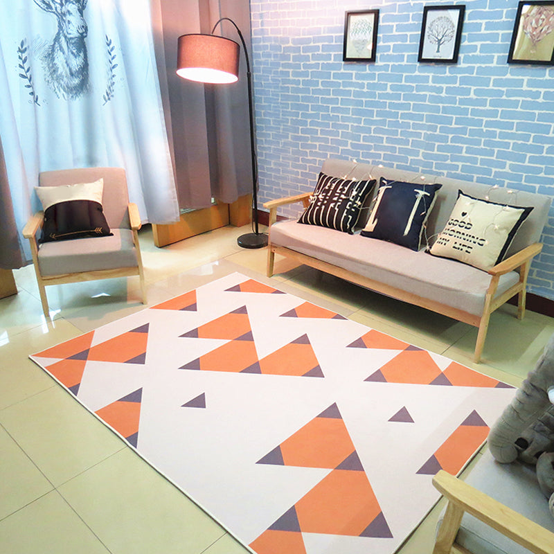 Nordic living room carpet Multicolored Geometric pattern Indoor carpet Synthetic Non-slip Pet-friendly Washable carpet