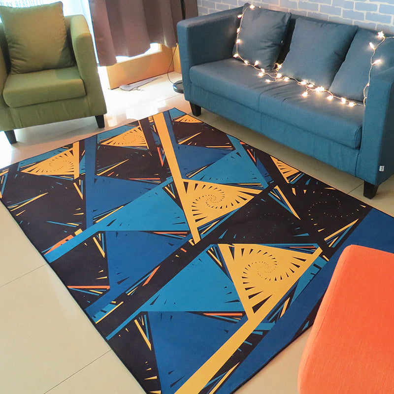 Nordic living room carpet Multicolored Geometric pattern Indoor carpet Synthetic Non-slip Pet-friendly Washable carpet