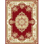 Antique Salon Carpet Multicolor Floral Pattern Carpet Polyester Non-Slip Backing Pet-Friendly Indoor Carpet