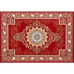 Shabby Chic Floral Rug Multicolored Synthetic Rug With Non-Slip Back Stain Resistant Washable Rug for Living Room