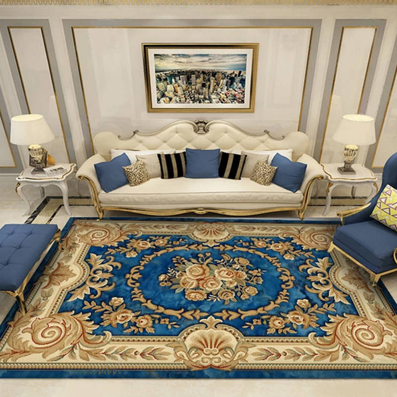 Olden Parlor Rug Multicolored Floral Pattern Rug Synthetic Maintenance Friendly Stain Resistant Washable Rug