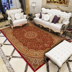 Multicolored Retro Carpet Polypropylene Flower Pattern Carpet pet-friendly machine washable Indoor Carpet for Living Room
