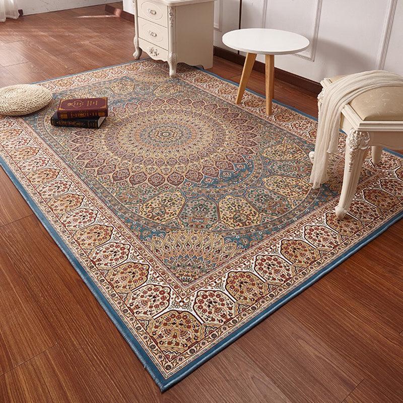 Multicolored Retro Carpet Polypropylene Flower Pattern Carpet pet-friendly machine washable Indoor Carpet for Living Room